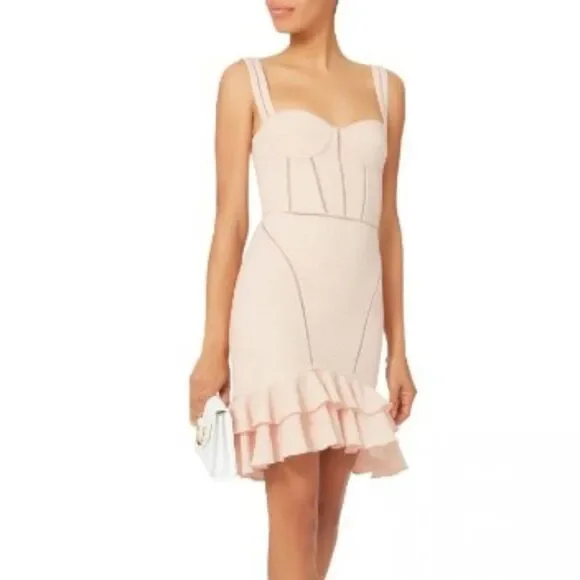 NWT. $795 Jonathan Simkhai Bustier Mini Dress Size 0 pink